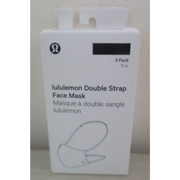 Lululemon LU9AQ6S Unisex O/S Black Double Strap Face Mask - 3 Pack - Picture 2 of 5